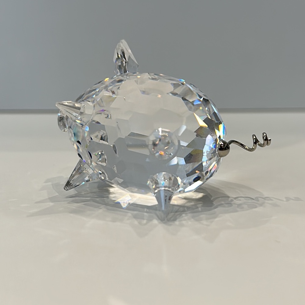 Swarovski Figurine Pig Medium Metal Tail - Picture 5 of 7
